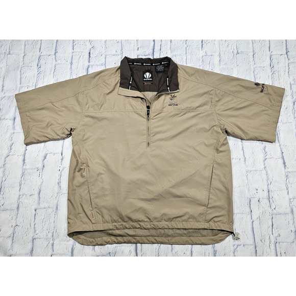 VAIL GOLF CLUB Sunice Weather MENS SZ M 1/2 Zip Golf Windbreaker Jacket Brown - Picture 1 of 13